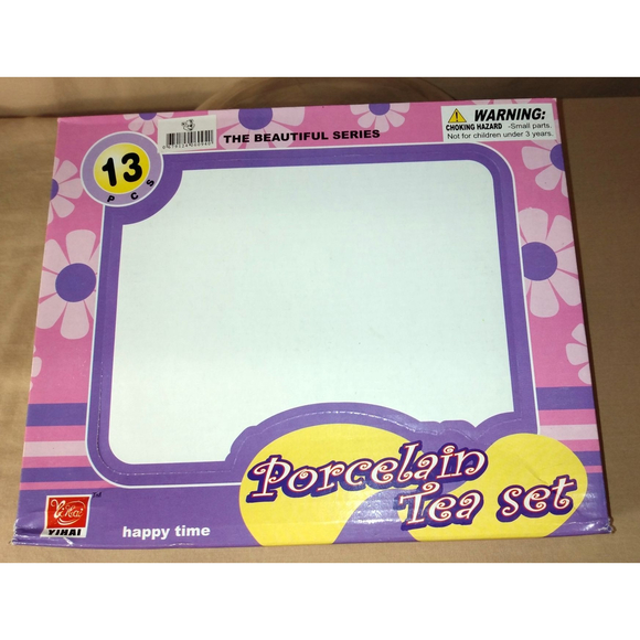 Children's 13-piece Porcelain Tea Set | Beautiful Floral Pattern - Picture 4 of 4